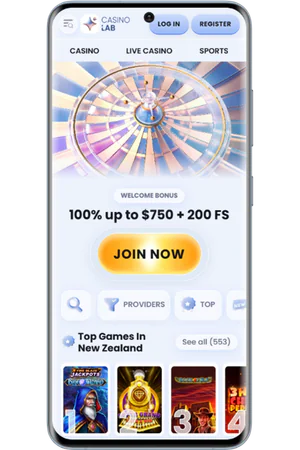 CasinoLab casino registration button homepage