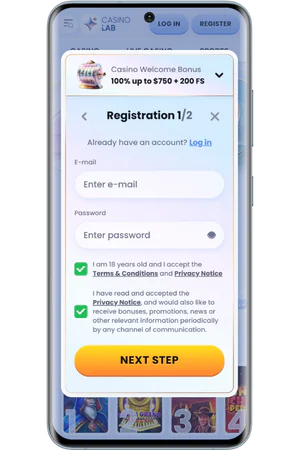 CasinoLab casino registration form fields