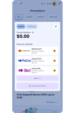 Casinolab Australia deposit window displaying payment options and transaction form