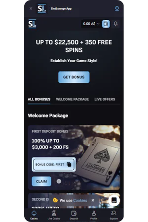 SlotLounge Australia promotions and bonus offers page